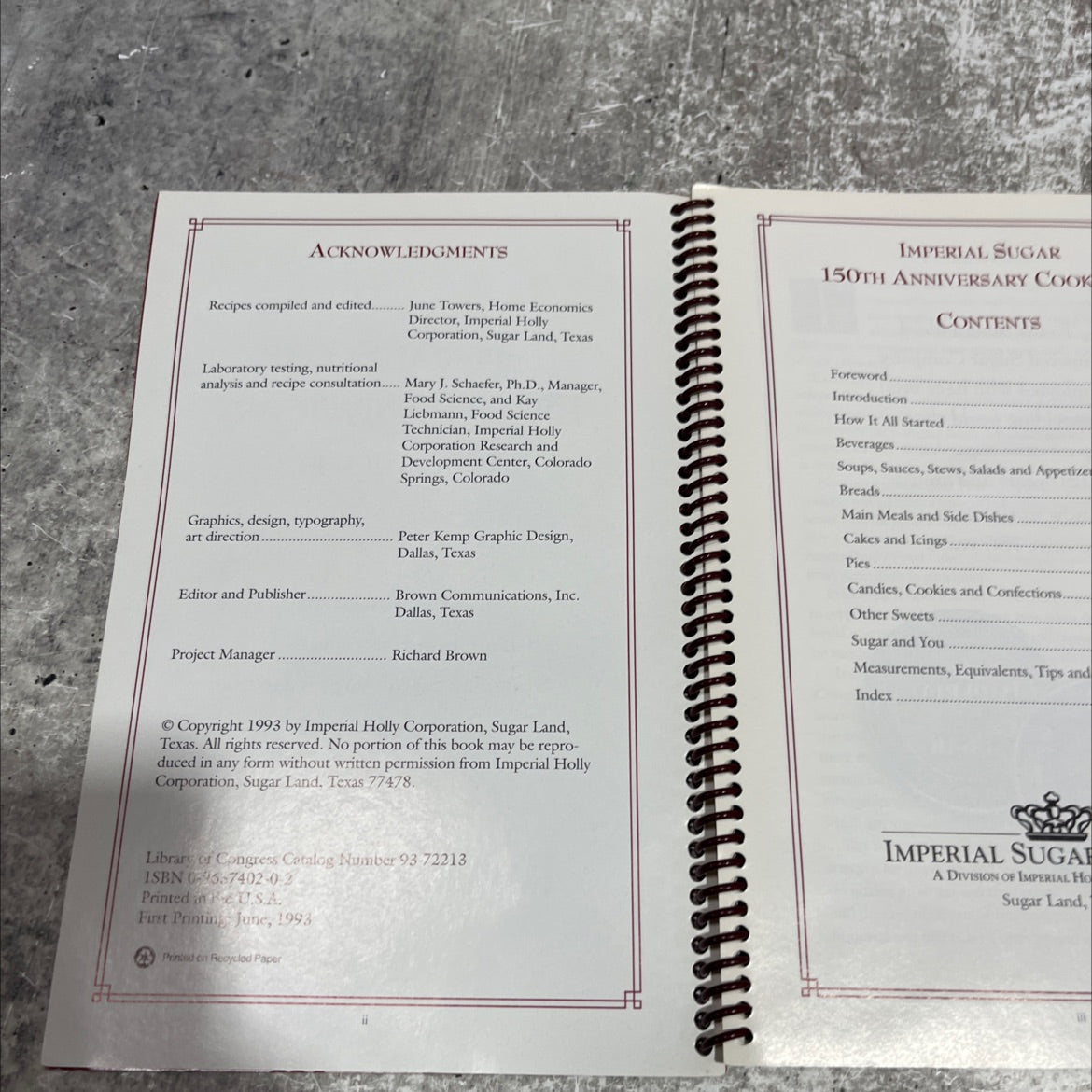 imperial sugar 150th anniversary cookbook book, by June Towers, 1993 Hardcover image 3