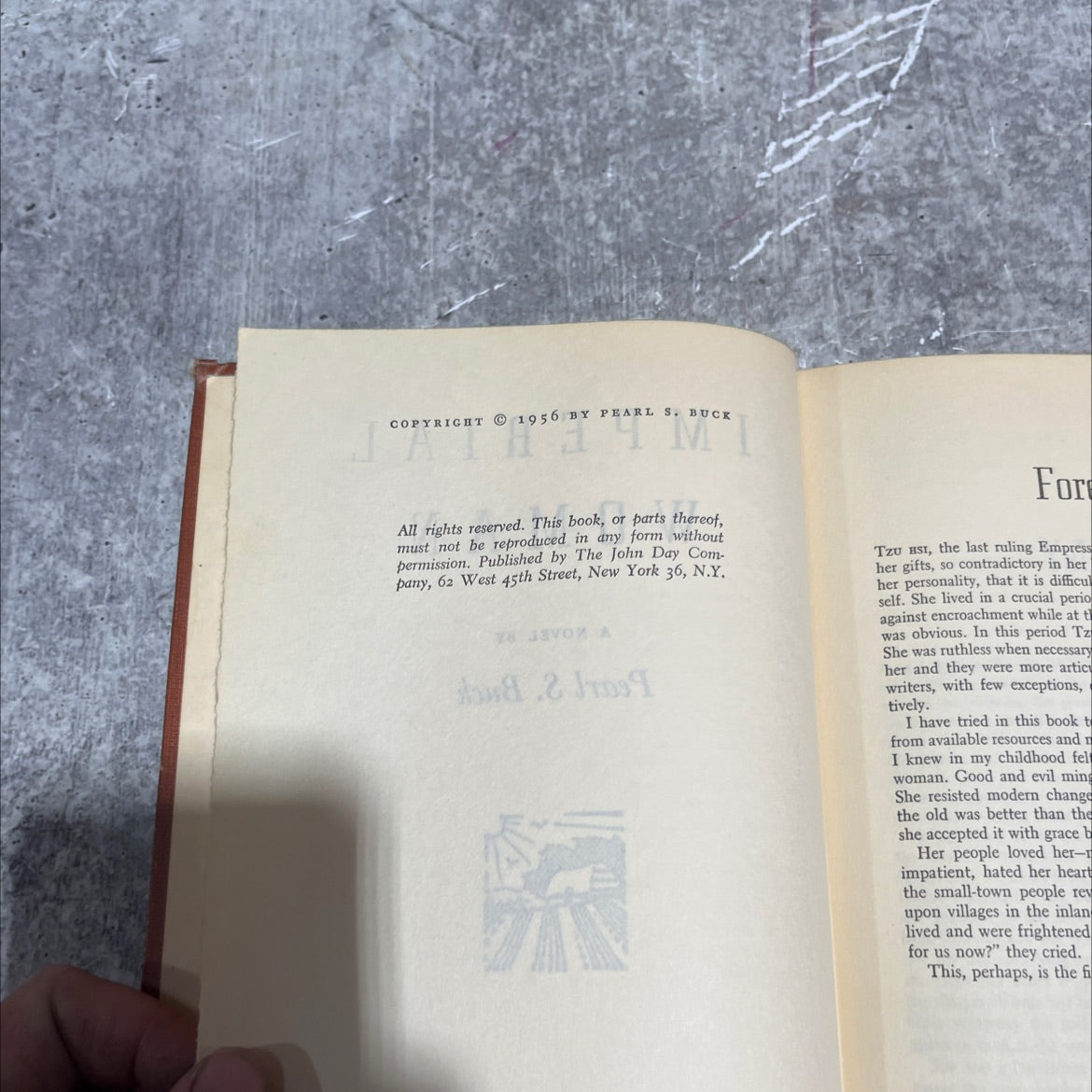 imperial woman book, by Pearl S. Buck, 1956 Hardcover image 3