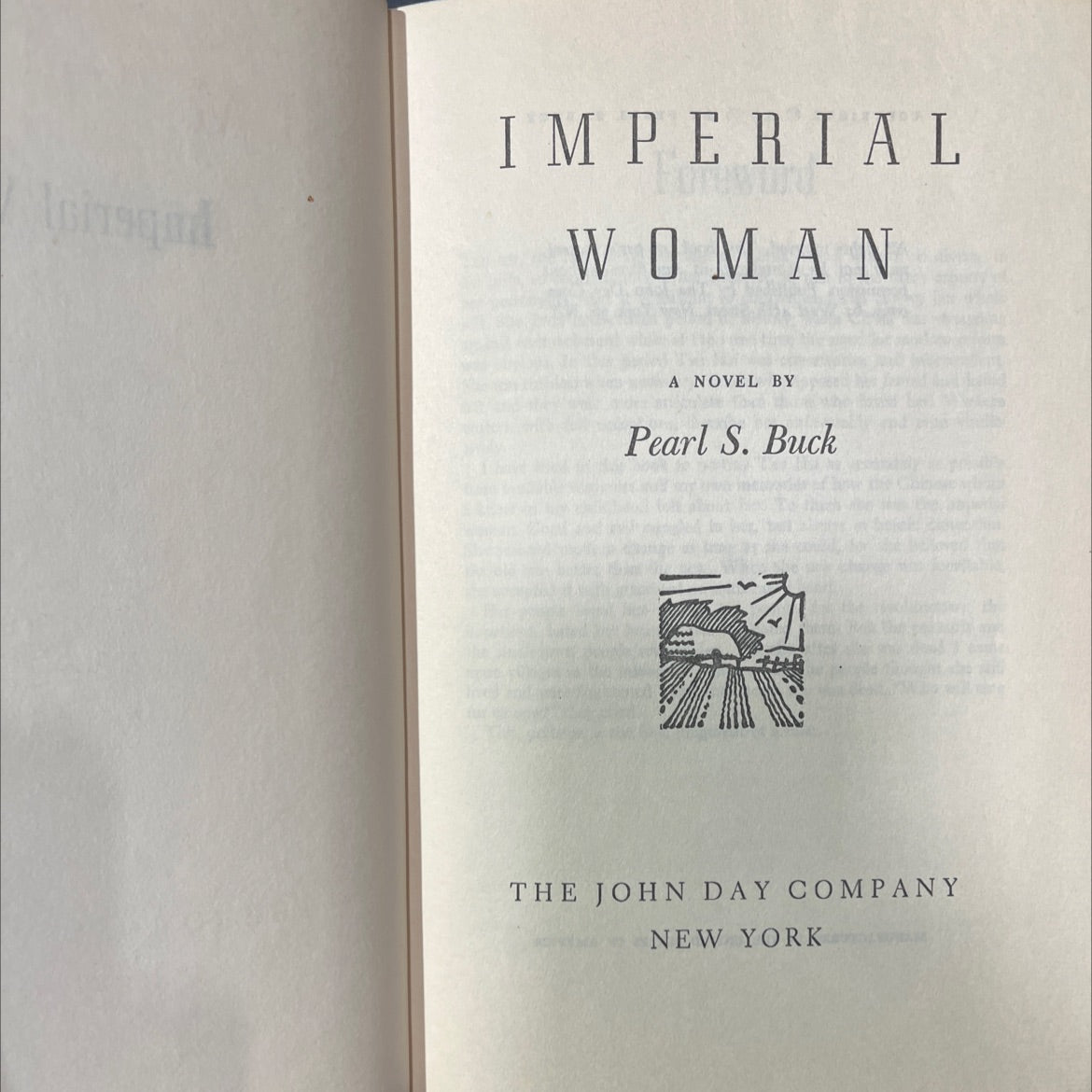 imperial woman book, by pearl s. buck, 1956 Hardcover image 2