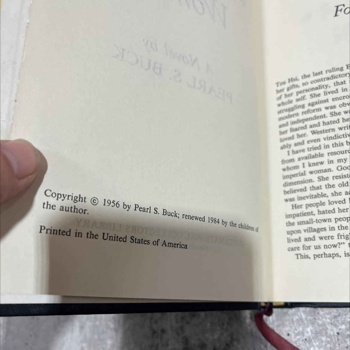 imperial woman book, by pearl s. buck, 1984 Hardcover image 3