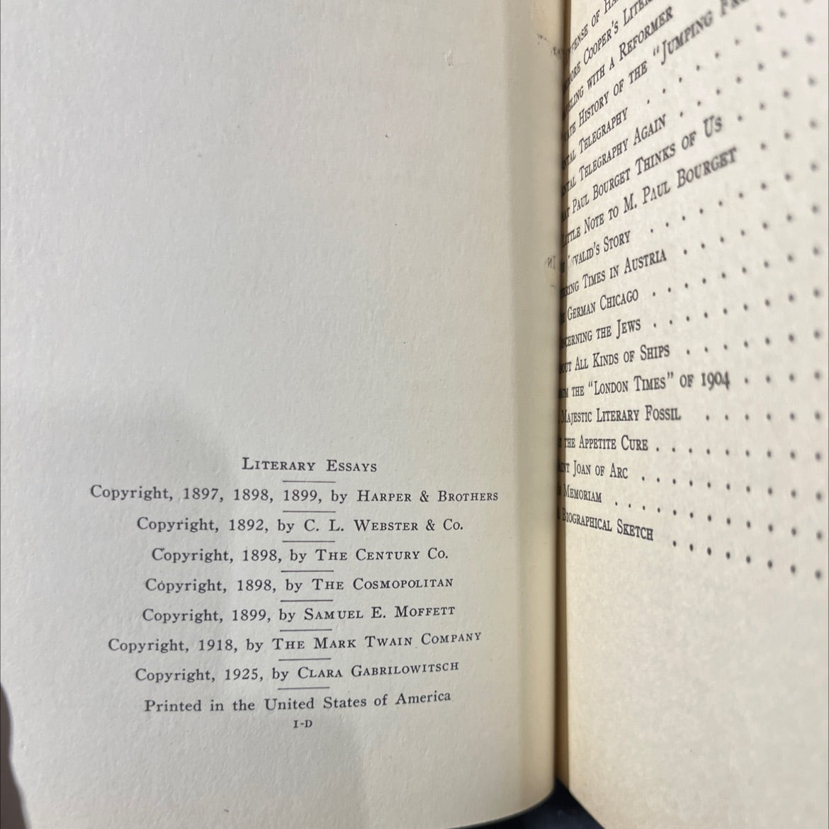 in defense of harriet shelley book, by mark twain, 1925 Hardcover image 3