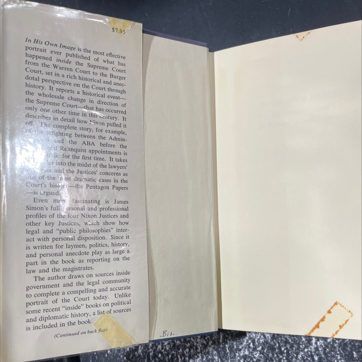 in his own image: the supreme court in richard nixon's america book, by james f. simon, 1973 Hardcover image 4