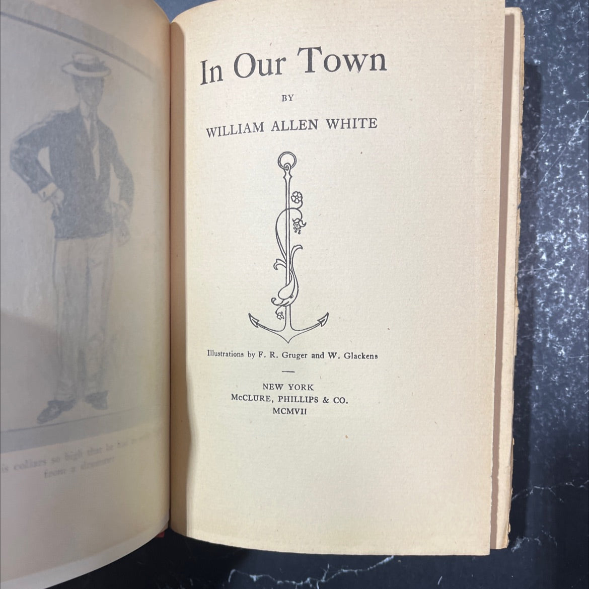 in our town book, by william allen white, 1907 Hardcover image 2