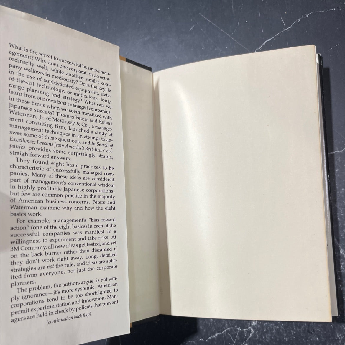 in search of excellence lessons from america's best-run companies book, by Thomas J. Peters and Robert H. Waterman, image 4