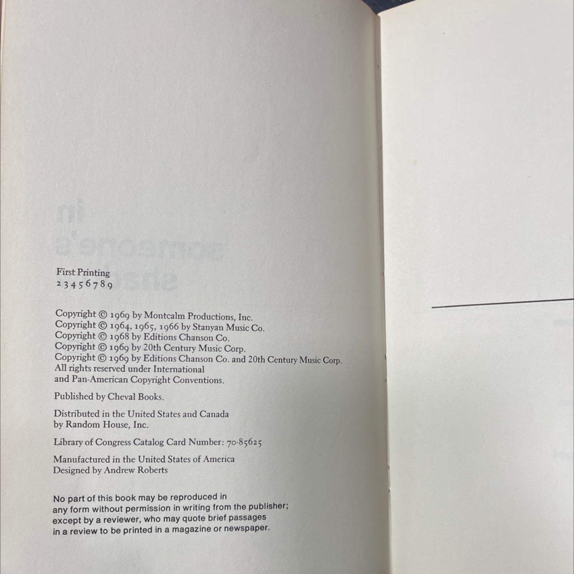 in someone's shadow book, by rod mckuen, 1969 Hardcover image 3