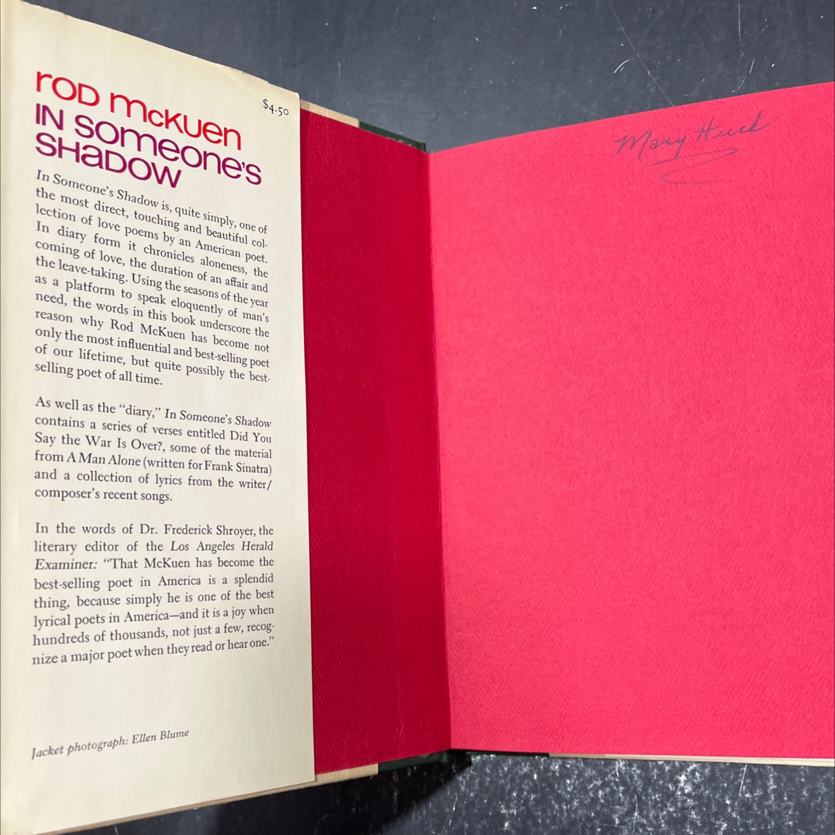 in someone's shadow book, by rod mckuen, 1969 Hardcover image 4