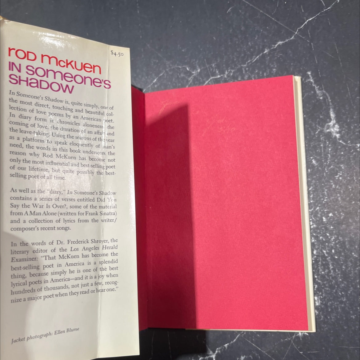in someone's shadow book, by rod mckuen, 1970 Hardcover image 4