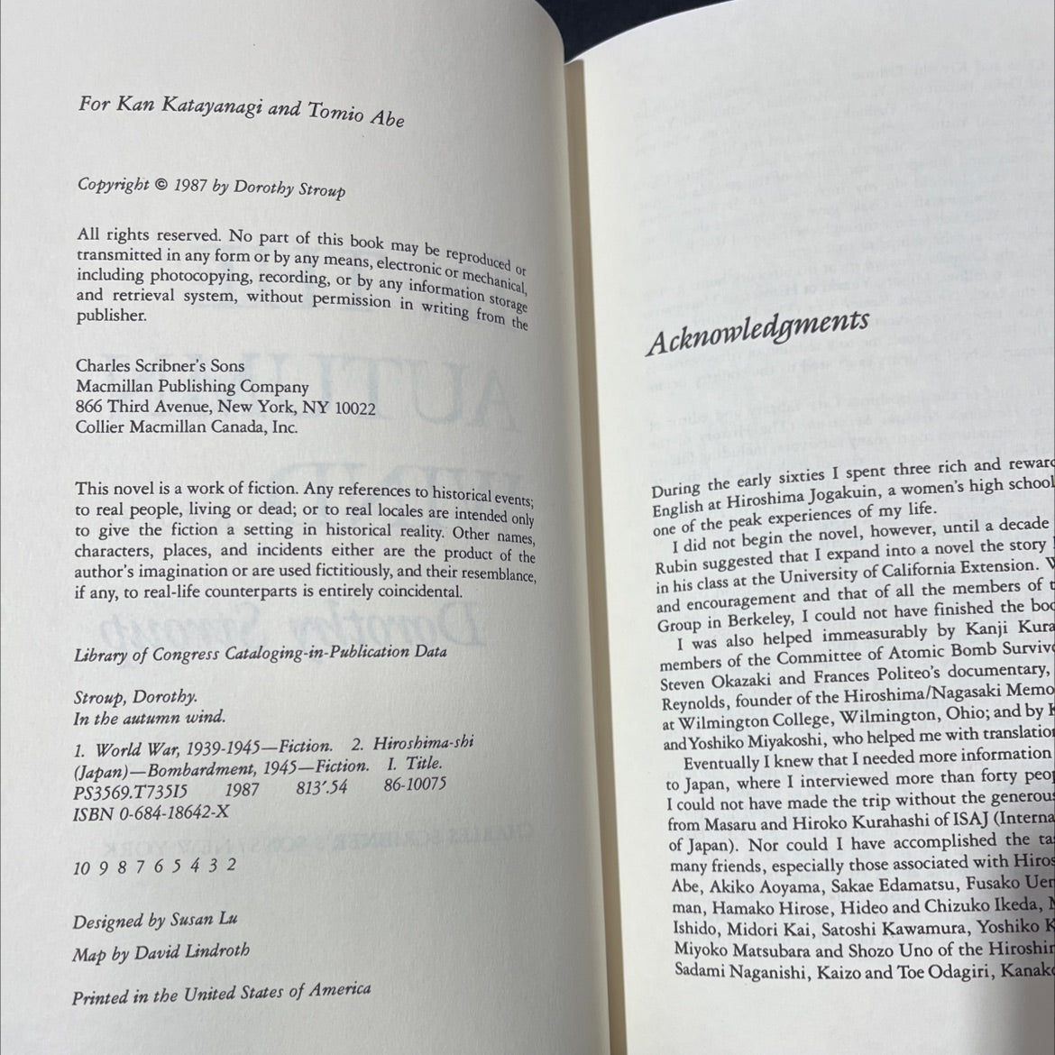 in the autumn wind book, by dorothy stroup, 1987 Hardcover image 3