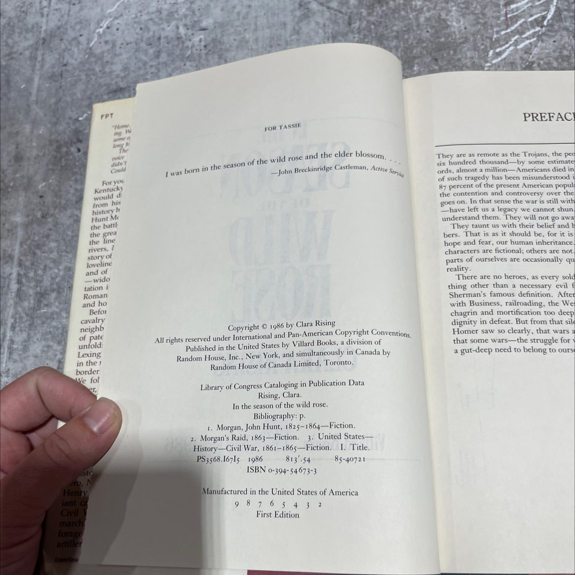 in the season of the wild rose book, by clara rising, 1986 Hardcover image 3