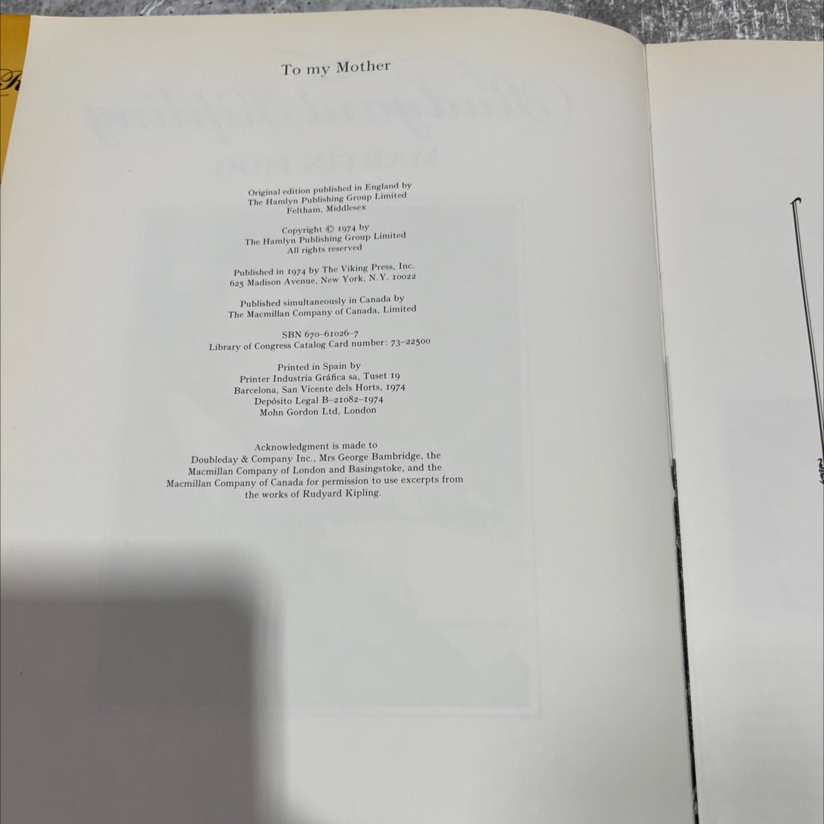 in the year of his st andrews book, by rudyard kipling, 1970 Hardcover image 3