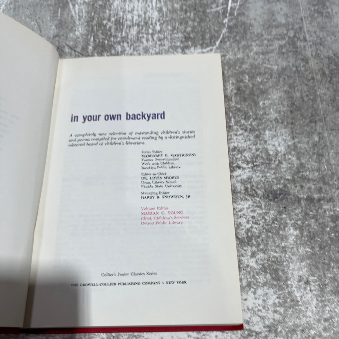 in your own backyard book, by unknown, 1962 Hardcover image 2