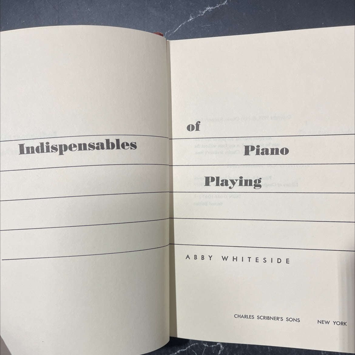 indispensables of piano playing book, by abby whiteside, 1961 Hardcover image 2