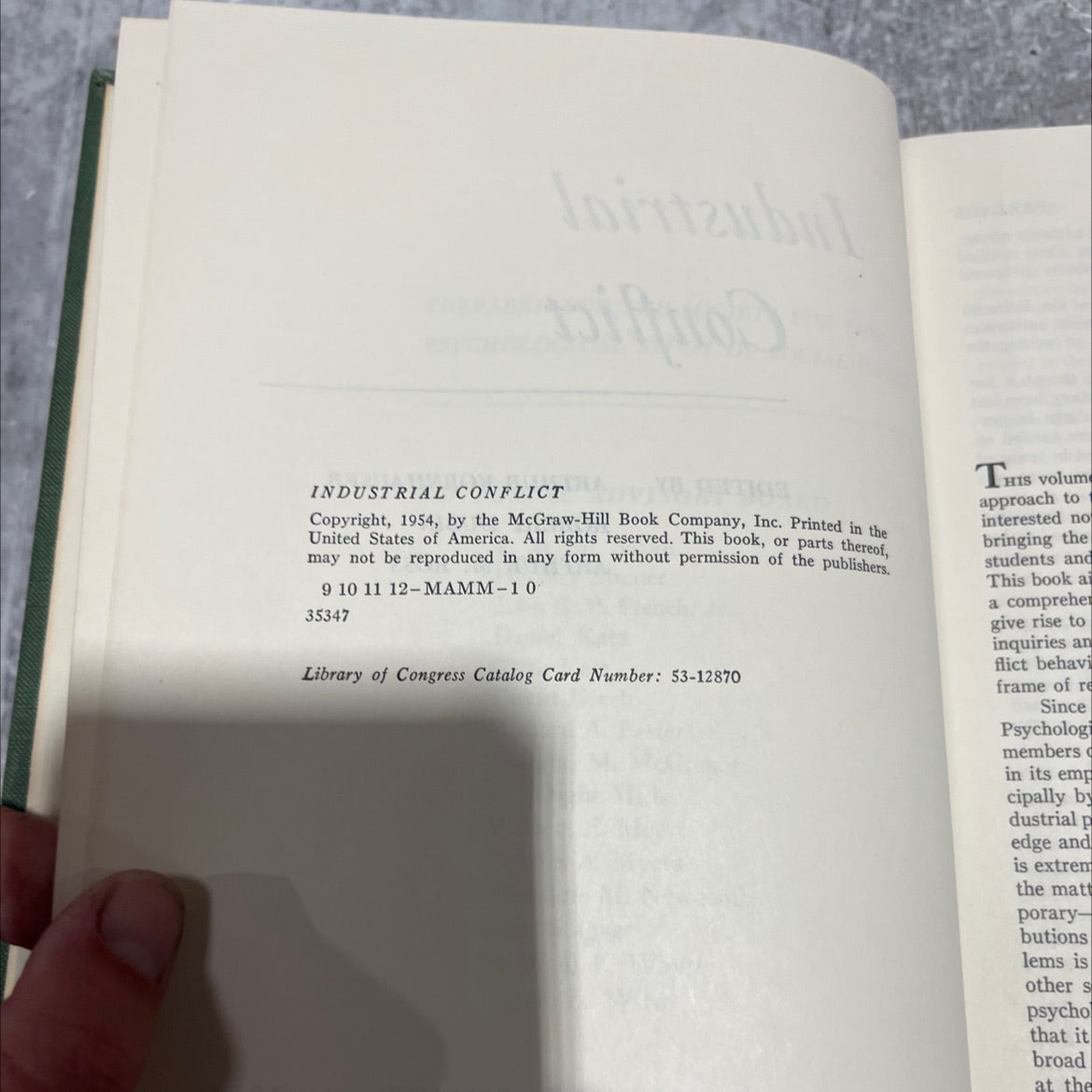 industrial conflict book, by arthur kornhauser, robert dubin, arthur m. ross, 1954 Hardcover image 3
