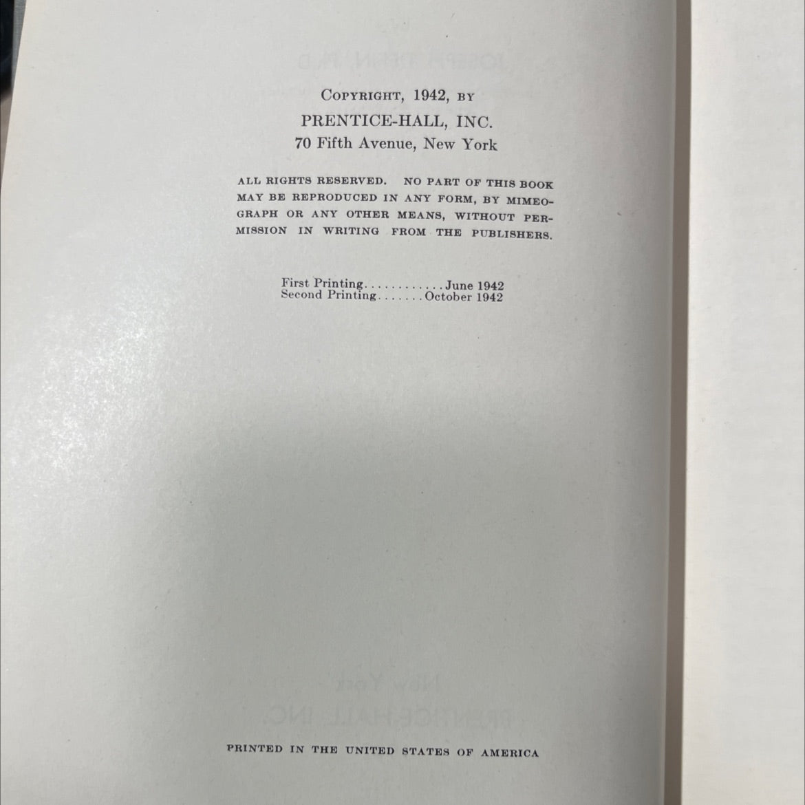 industrial psychology tzugh book, by joseph tiffin, 1942 Hardcover image 3