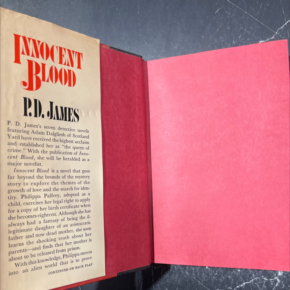 innocent blood book, by P. D. James, 1980 Hardcover image 4
