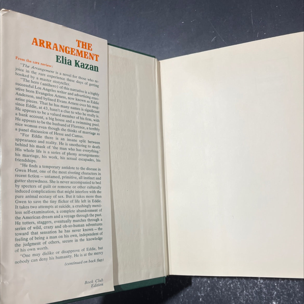 inom a novel by elia kazan book, by Elia Kazan, 1967 Hardcover image 4