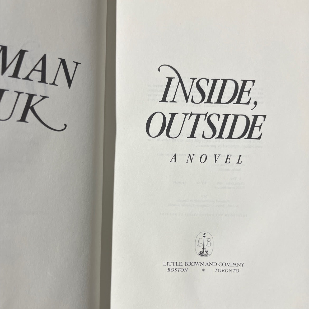 inside, outside book, by herman wouk, 1985 Hardcover image 2