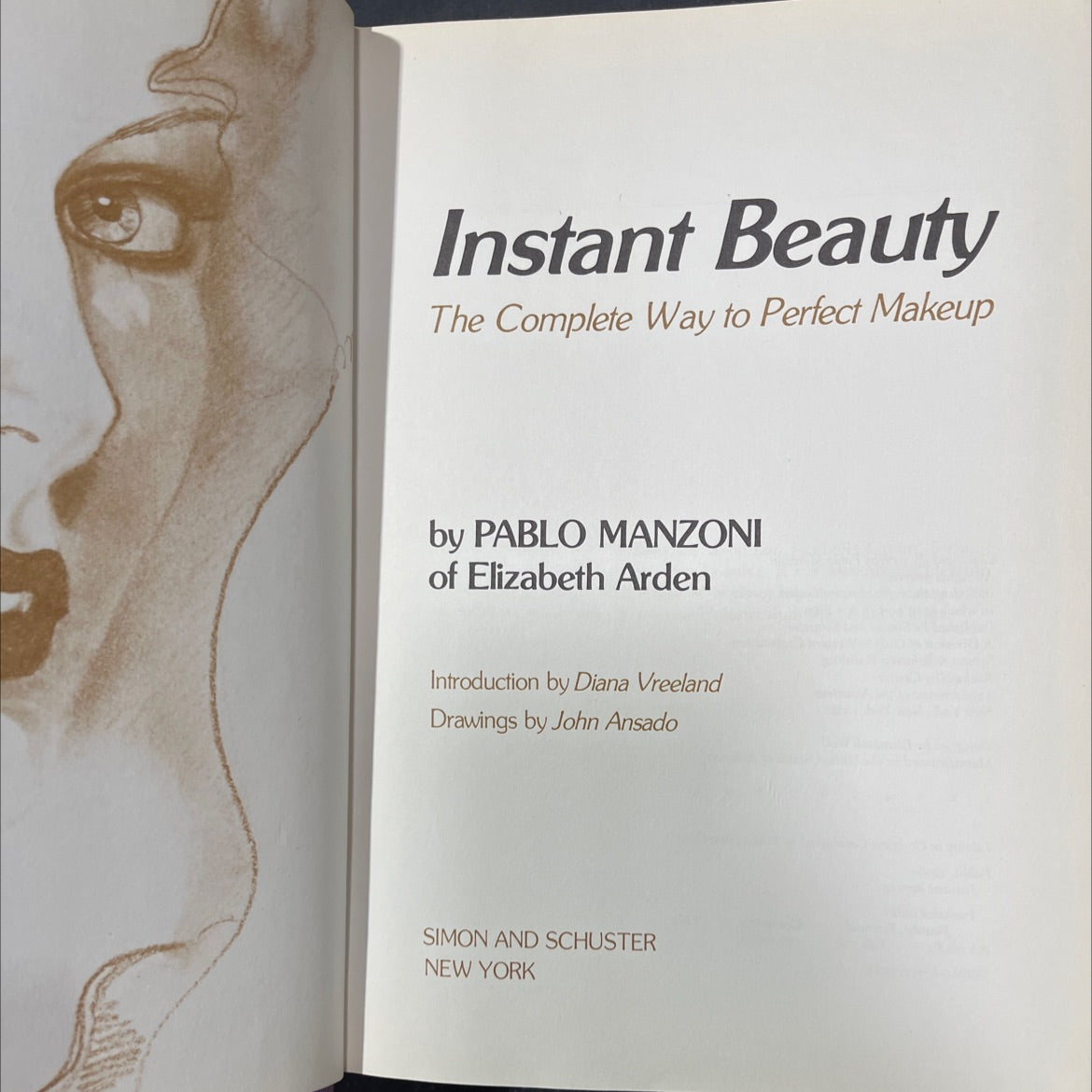 instant beauty the complete way to perfect makeup book, by pablo manzoni, 1978 Hardcover image 2