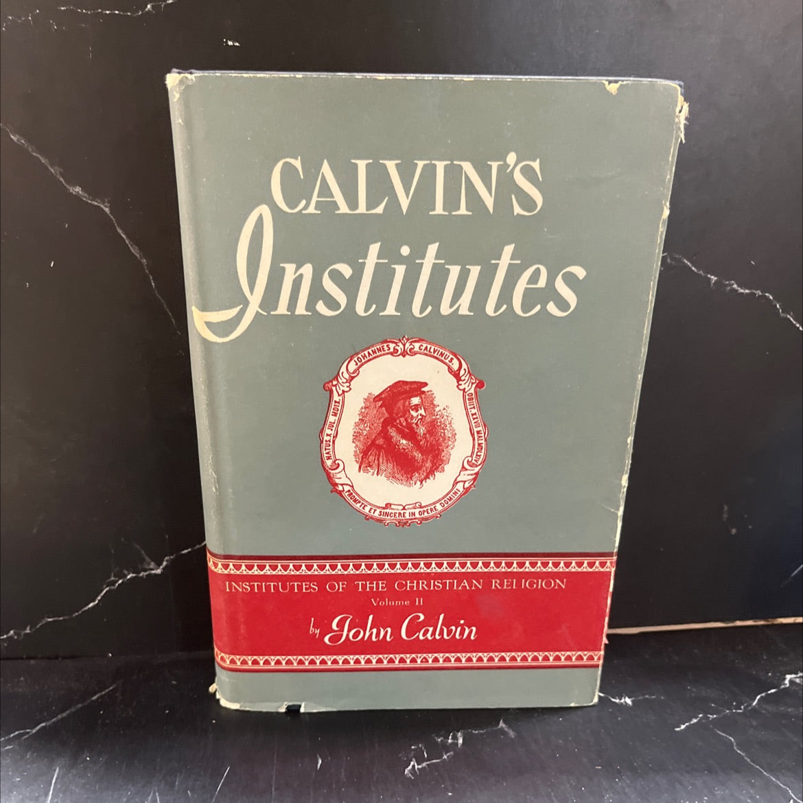 institutes of the christian religion book, by john calvin, 1957 Hardcover image 1