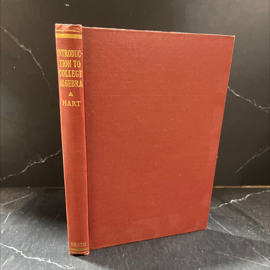 introduction to college algebra book, by william l. hart, ph.d., 1937 Hardcover image 1