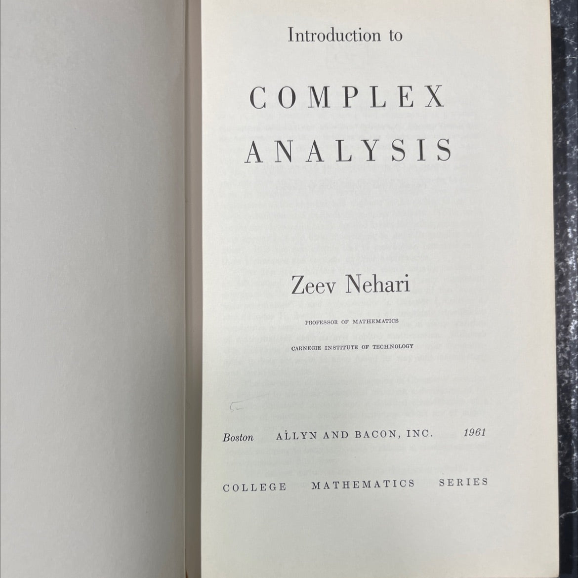 introduction to complex analysis book, by zeev nehari, 1961 Hardcover image 2