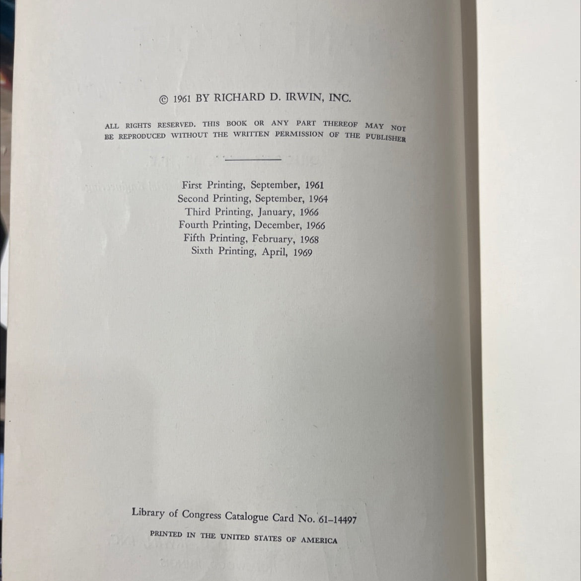 introduction to industrial management book, by rudell reed, jr., 1970 Hardcover image 3