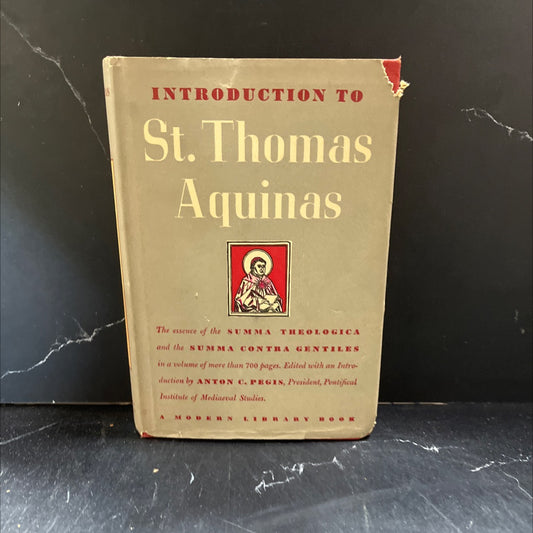 introduction to saint and thomas aquinas book, by anton c. pegis, 1948 Hardcover image 1
