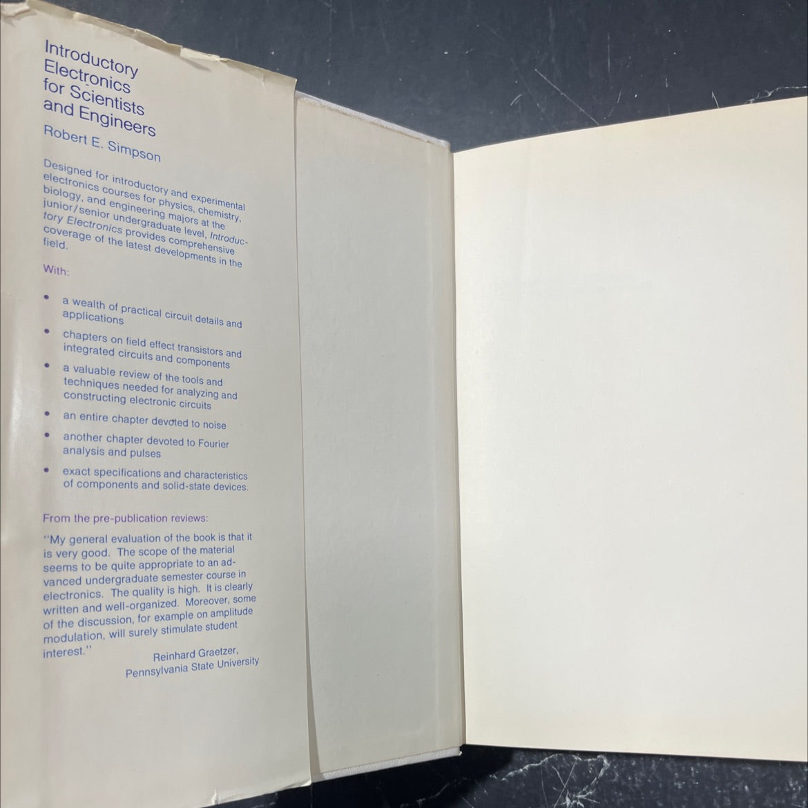 introductory electronics for scientists and engineers book, by robert e. simpson, 1974 Hardcover image 4