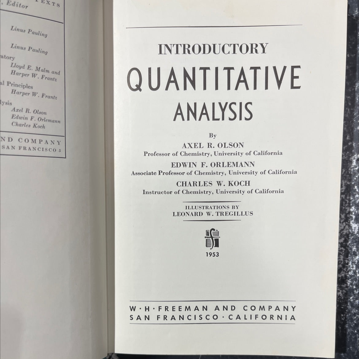 introductory quantitative analysis book, by axel r. olson, edwin f. orlemann, charles w. koch, 1953 Hardcover image 2