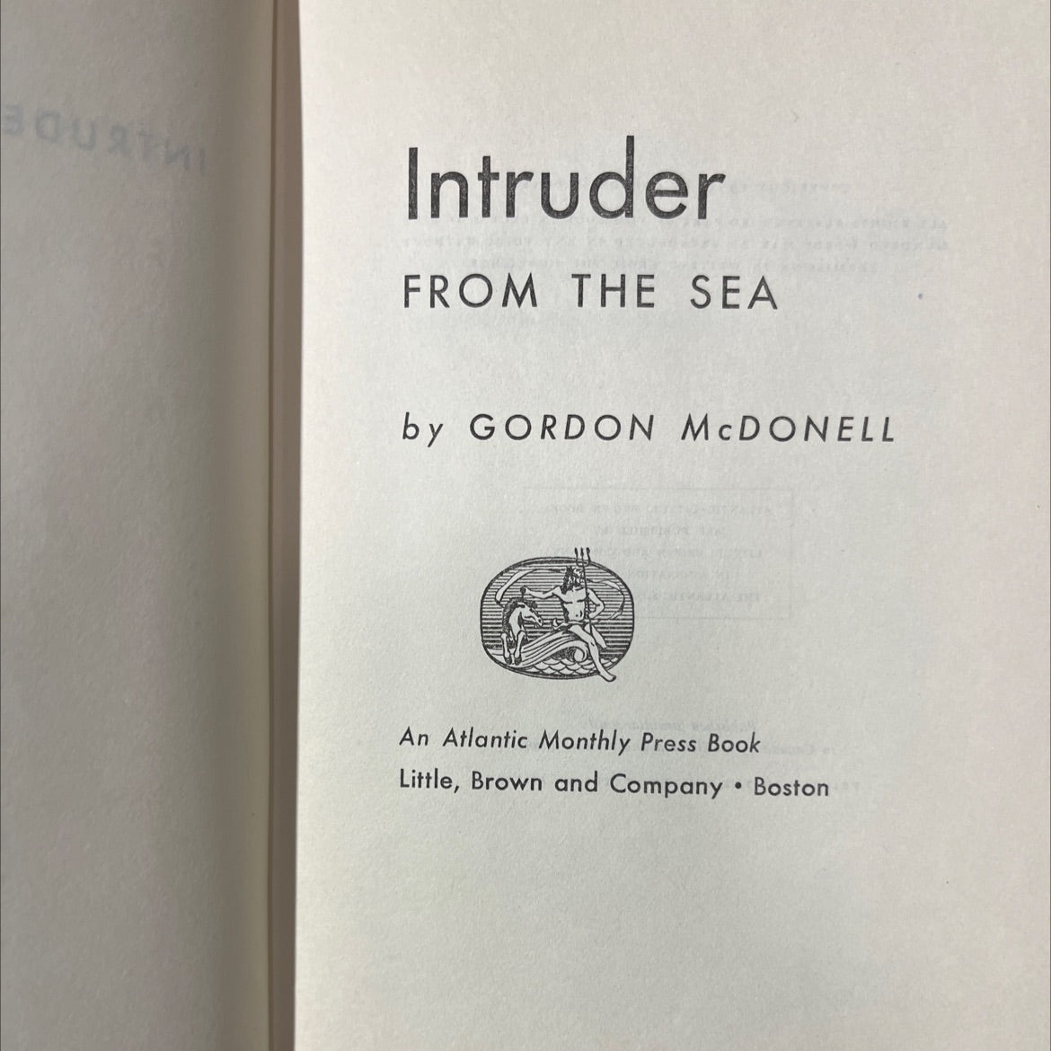 intruder from the sea book, by gordon mcdonell, 1953 Hardcover image 2
