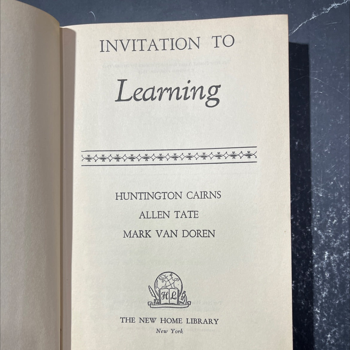 invitation to learning book, by huntington cairns, allen tate, mark van doren, 1941 Hardcover image 2
