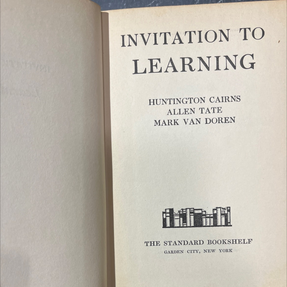 invitation to learning book, by huntington cairns, allen tate, mark van doren, 1941 Hardcover image 2