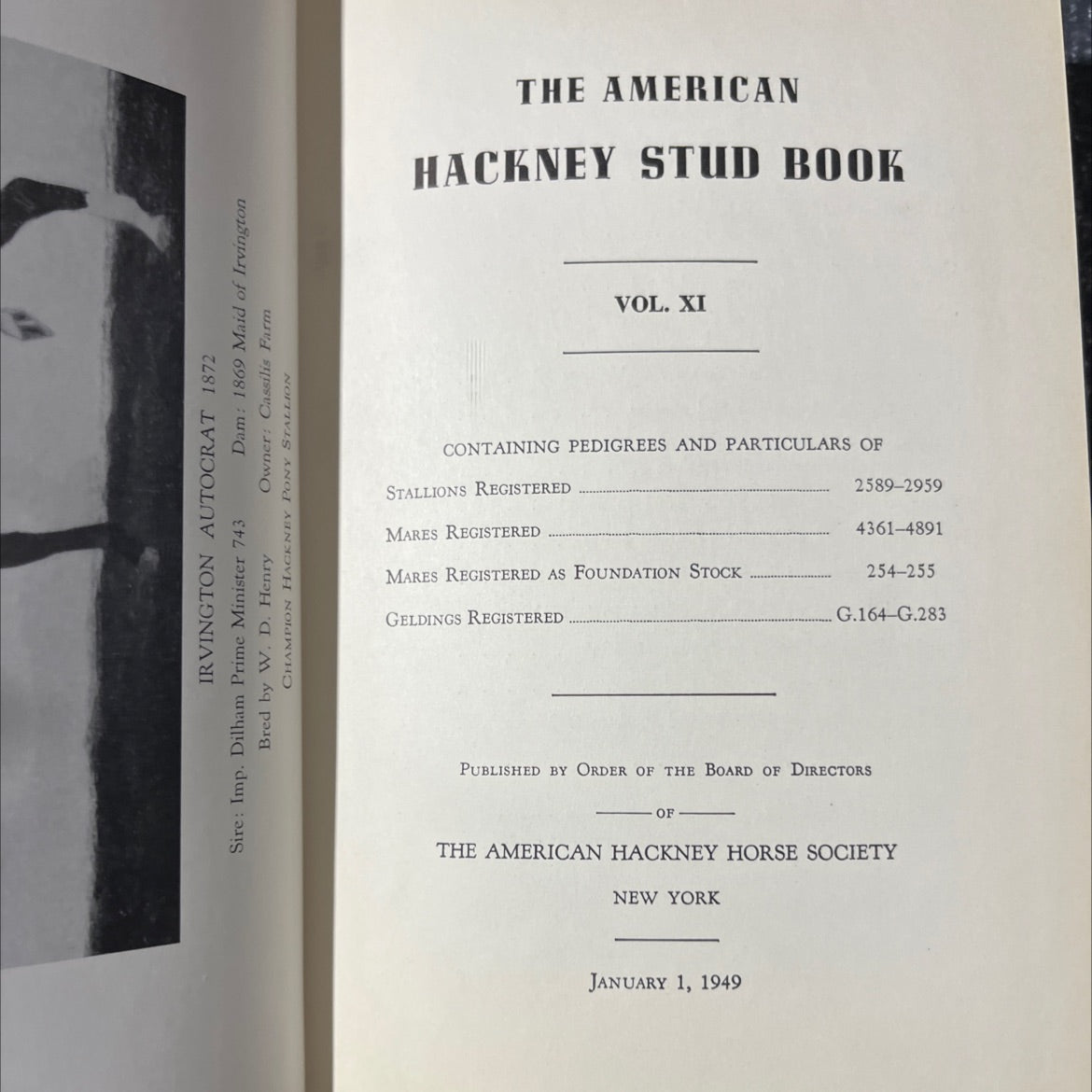 irvington autocrat book, by W. D. Henry, 1949 Hardcover image 2
