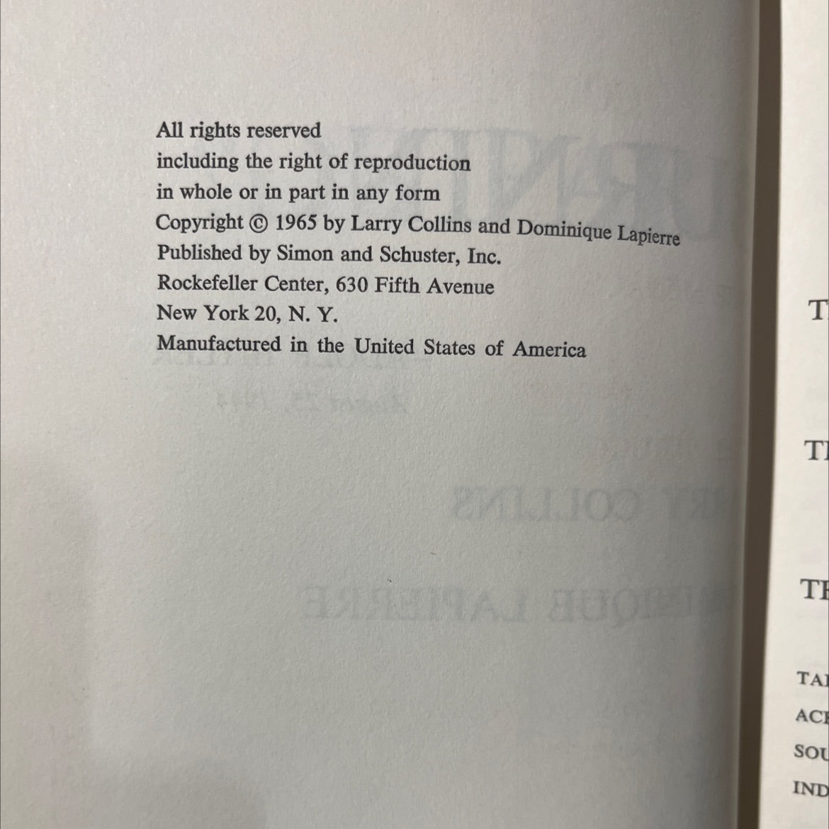 is paris burning? book, by larry collins and dominique lapierre, 1965 Hardcover image 3