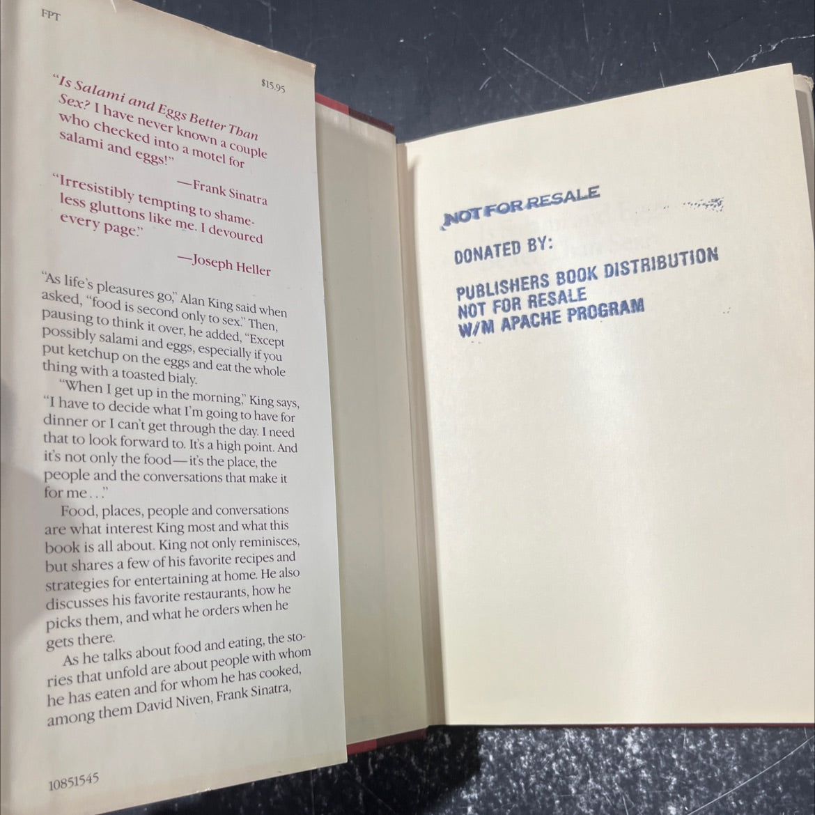 is salami and eggs better than sex? book, by Alan King and Mimi Sheraton, 1985 Hardcover image 4