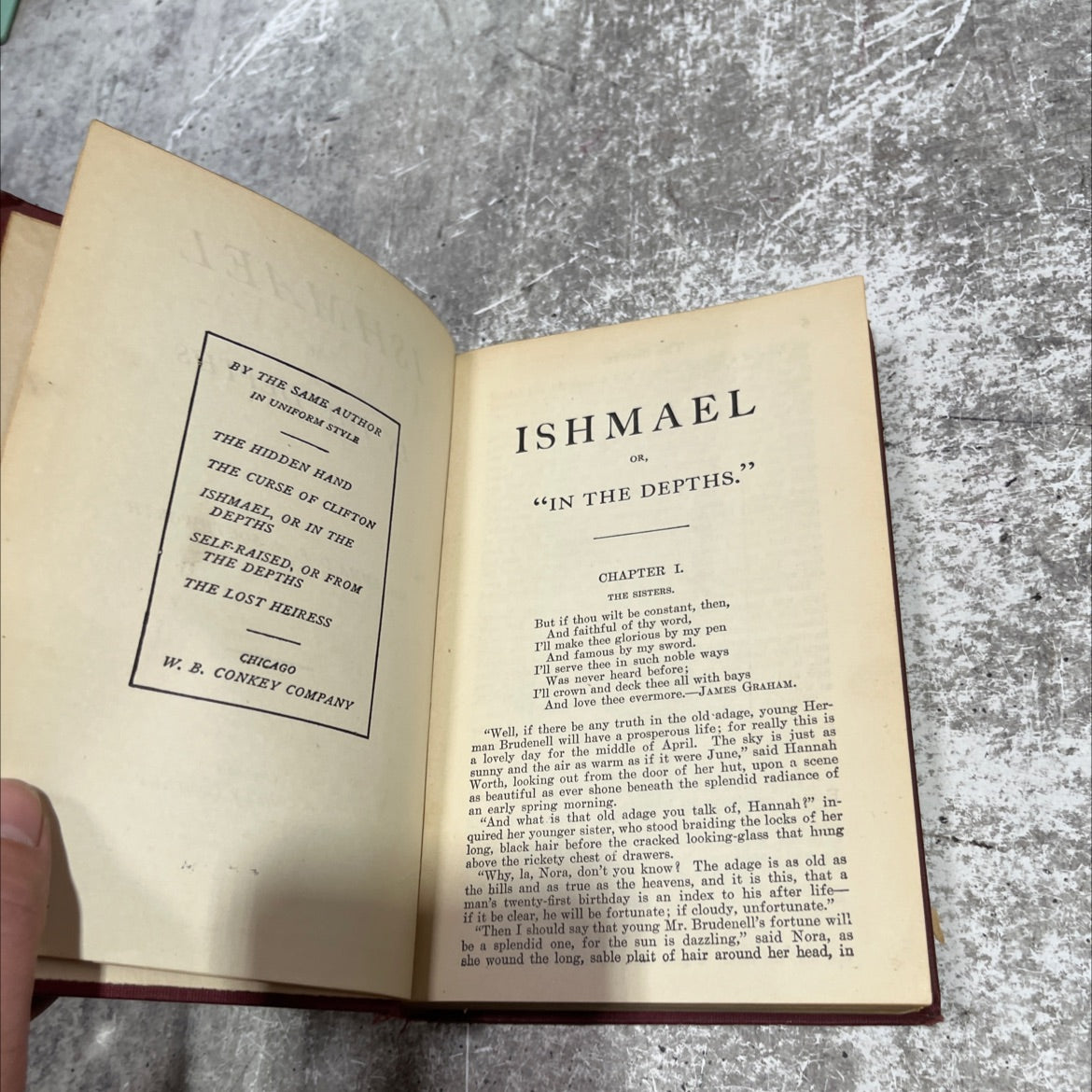 ishmael or in the depths book, by Mrs. Emma D. E. N. Southworth, 1891 Hardcover image 3
