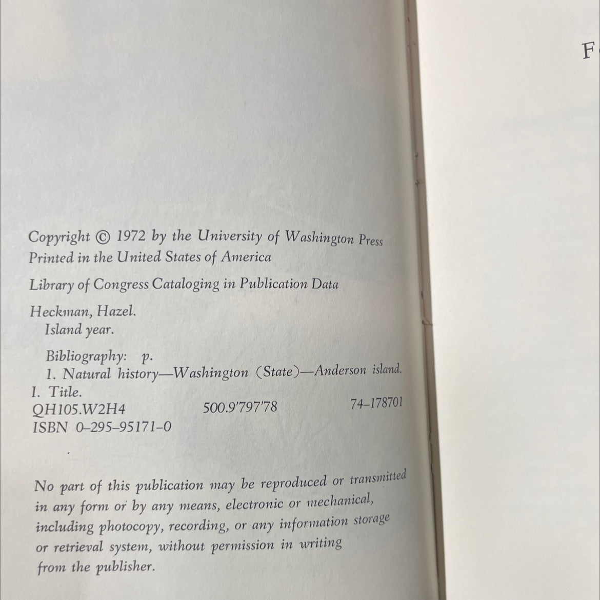 island year book, by Hazel Heckman, 1972 Hardcover image 3