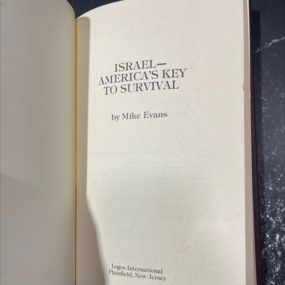 israel-america's key to survival book, by Mike Evans, 1981 Hardcover image 2