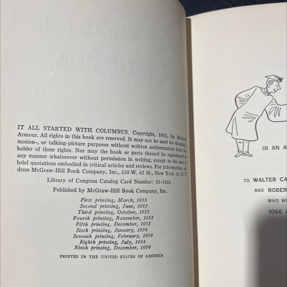 it all started with columbus book, by richard armour, 1953 Hardcover image 3