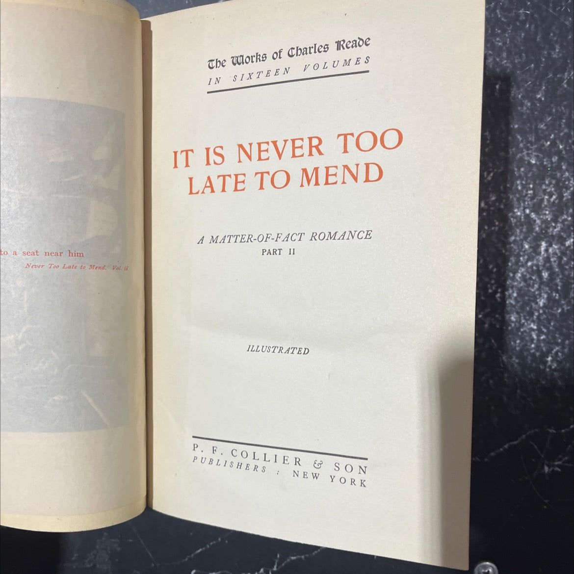 it is never too late to mend book, by Charles Reade, 1970 Hardcover image 3