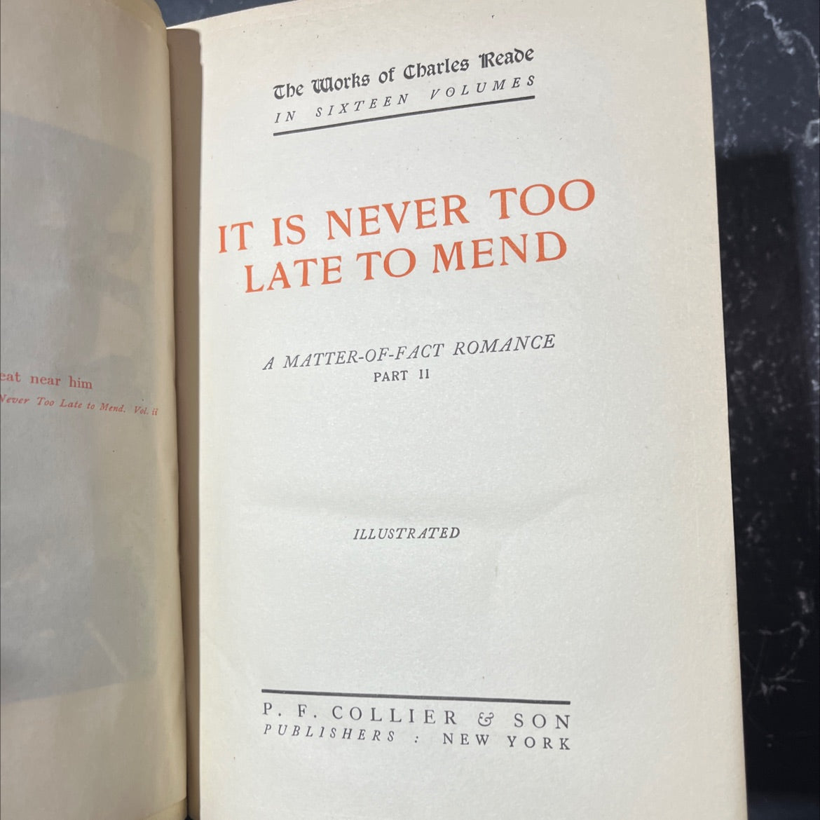 it is never too late to mend book, by Charles Reade, 1970 Hardcover image 2