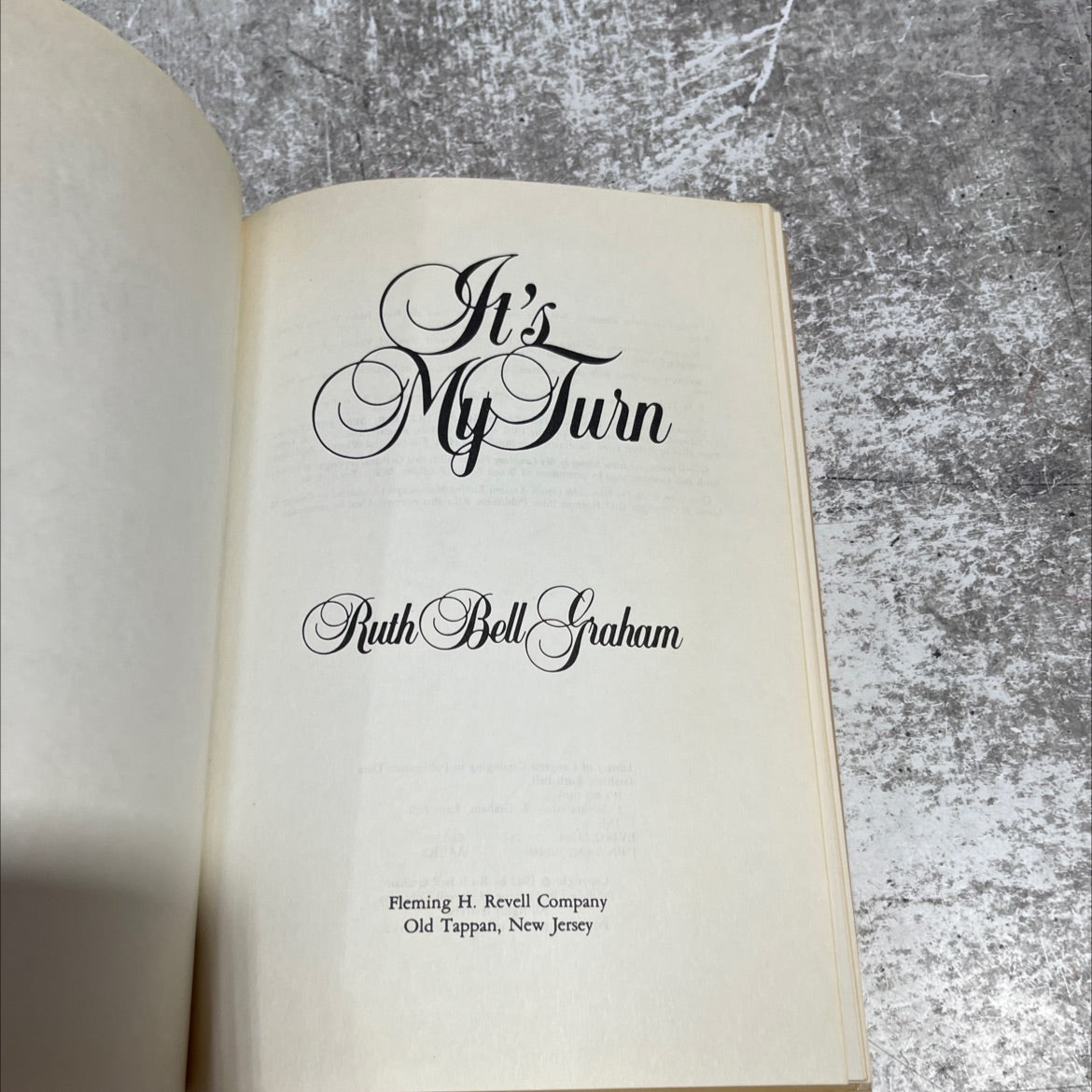 it's my turn book, by ruth bell graham, 1982 Hardcover image 2