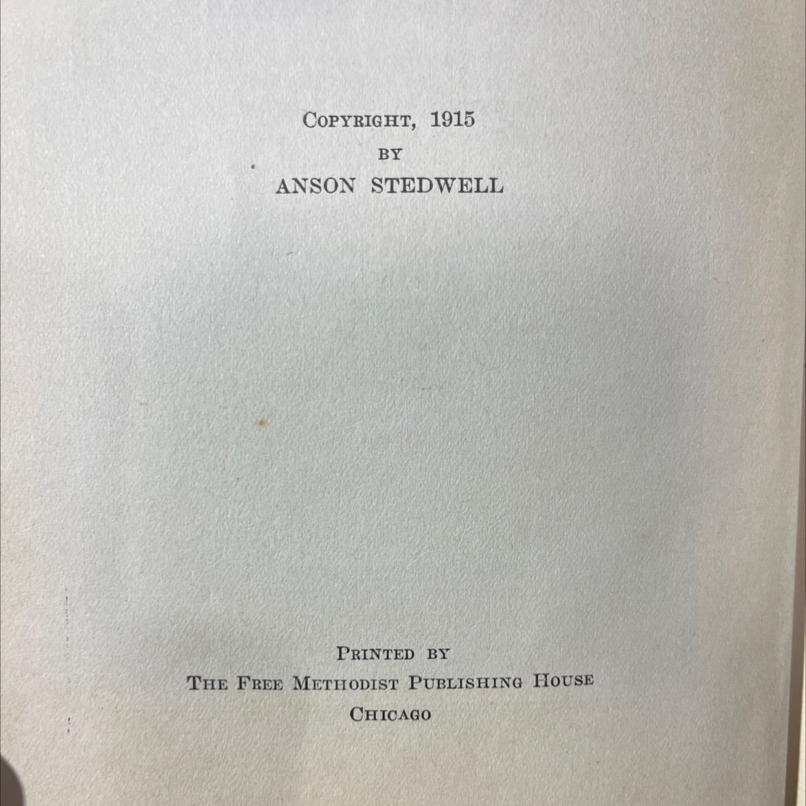 itinerant footprints book, by Rev. Anson Stedwell, 1915 Hardcover image 3