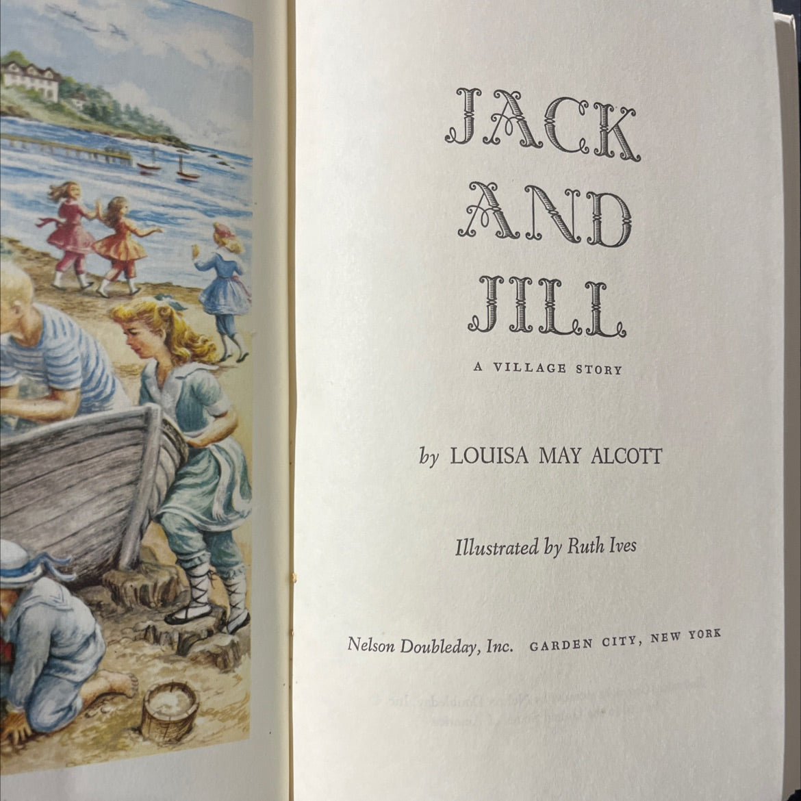 jack and jill a village story book, by louisa may alcott, 1880 Hardcover image 2