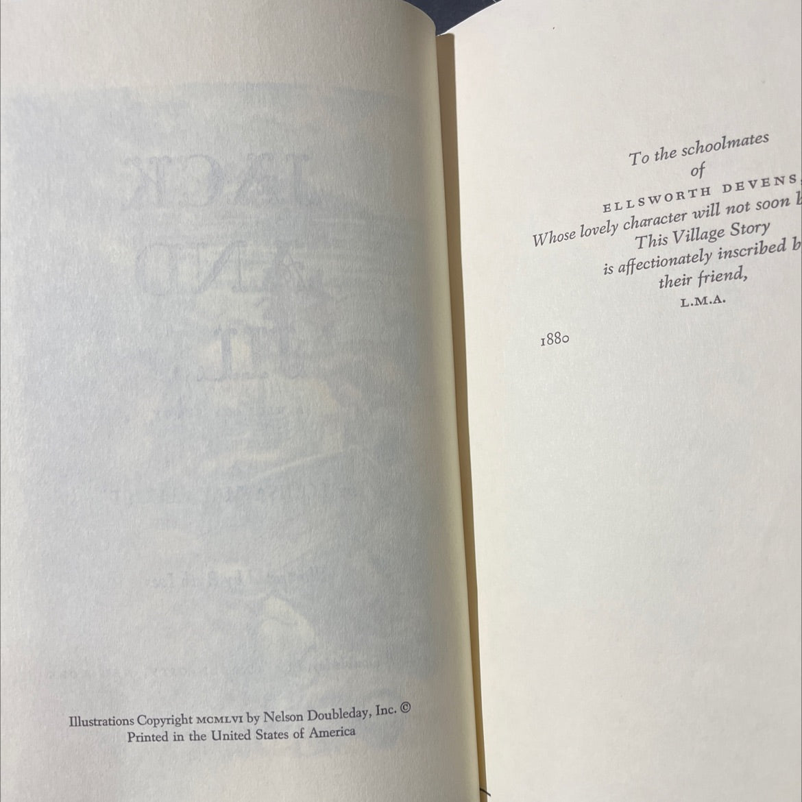 jack and jill a village story book, by louisa may alcott, 1880 Hardcover image 3
