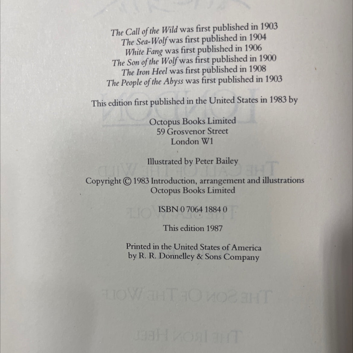 jack london the call of the wild the sea-wolf white fang the son of the wolf the iron heel the people of the abyss image 3
