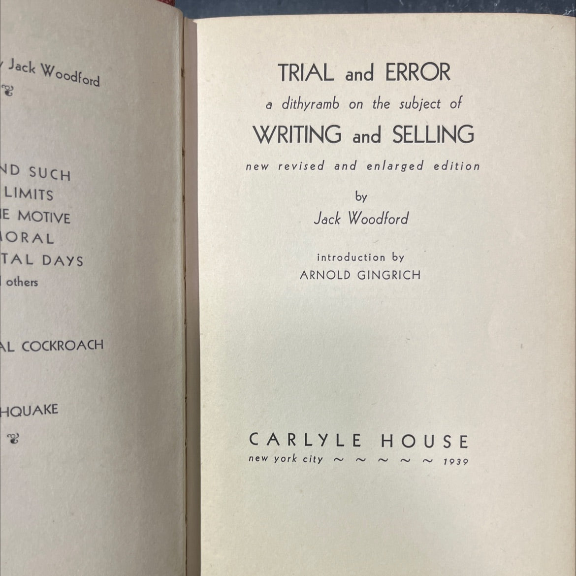 jack woodford and such limits emotive oral tal days others trial and error a dithyramb on the subject of writing and image 2