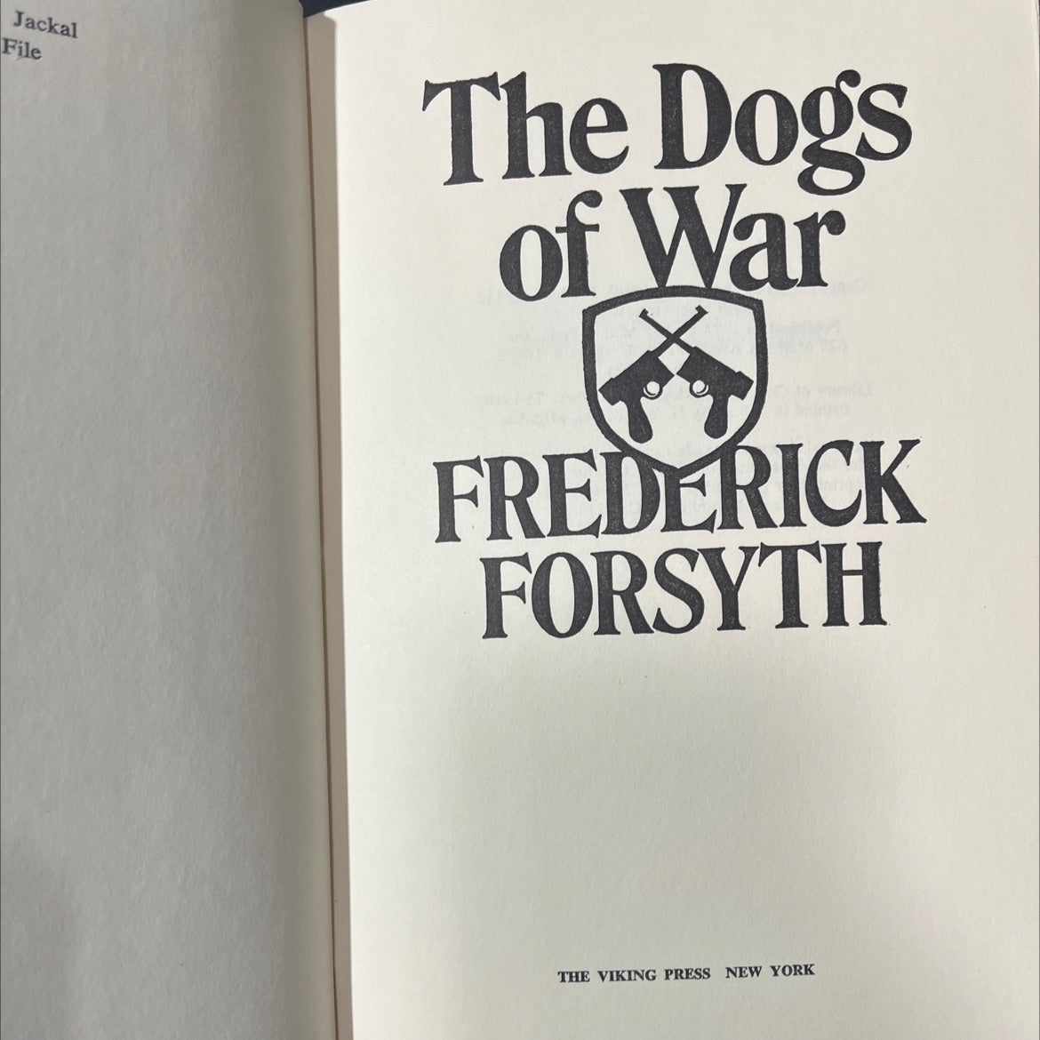 jackal file the dogs of war book, by frederick forsyth, 1974 Hardcover image 2