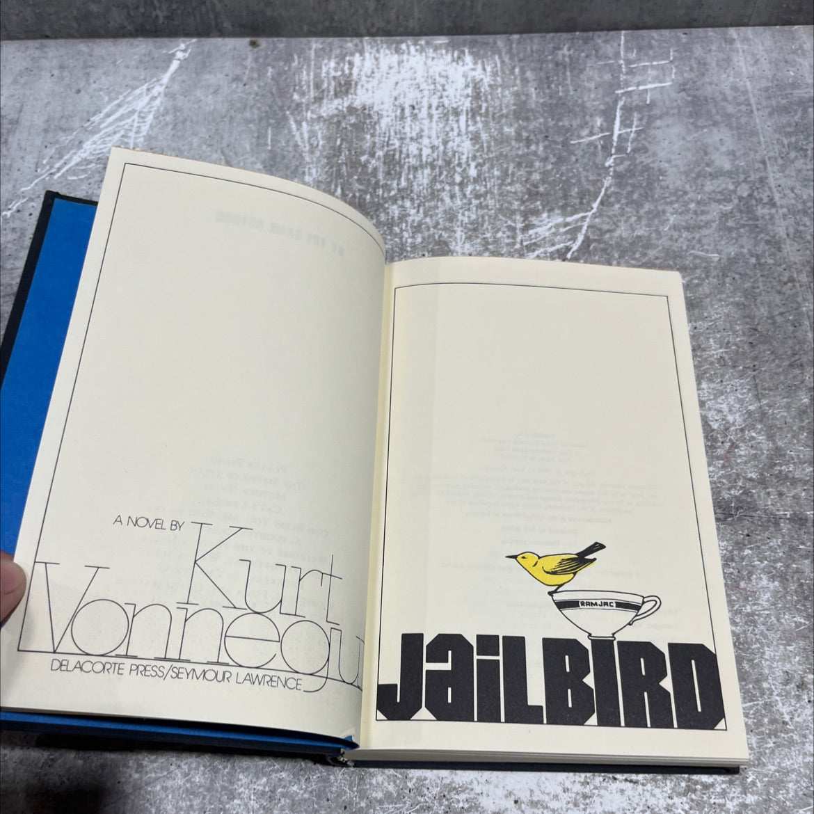 jailbird book, by kurt vonnegut, 1979 Hardcover image 2