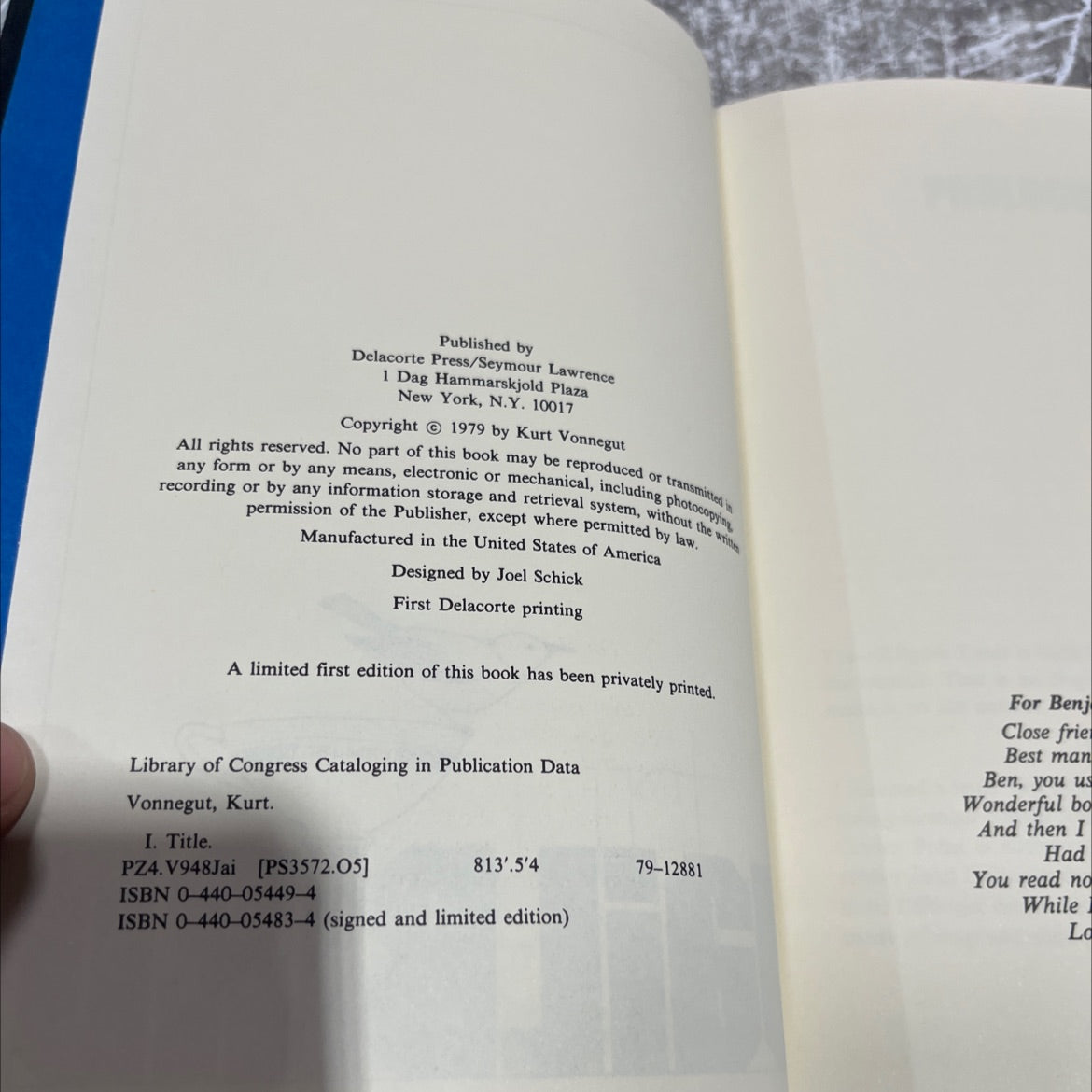 jailbird book, by kurt vonnegut, 1979 Hardcover image 3